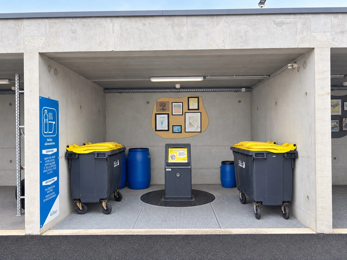 Installation ECOLLECT en déchetterie à La Rochelle — Accès aux bacs roulants